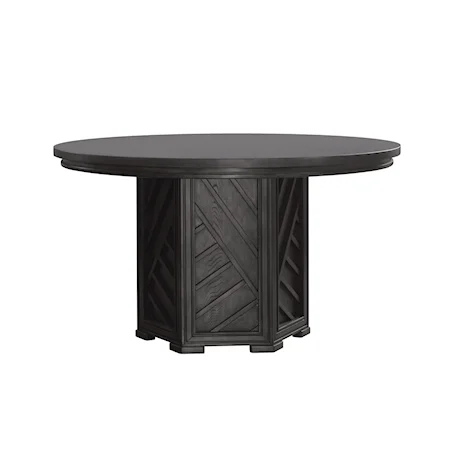 Contemporary Single Pedestal Round Dining Table