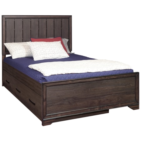 Full Panel Bed with Trundle
