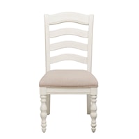 Rustic Farmhouse Dining Side Chair with Upholstered Seat