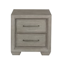 Transitional 2-Drawer Nightstand