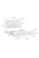 Samuel Lawrence Starlight Glam King Bed with Upholstered Headboard and LED Lighting