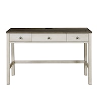 Farmhouse 3-Drawer Desk with USB Port