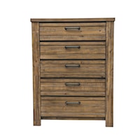 Rustic 5-Drawer Bedroom Chest