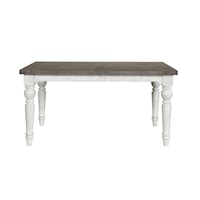 Farmhouse Rectangular Dining Table with Two Leaves