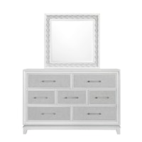 Glam 7-Drawer Dresser with Mirror
