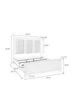 Samuel Lawrence Orleans Transitional King Upholstered Panel Bed with LED Lighting