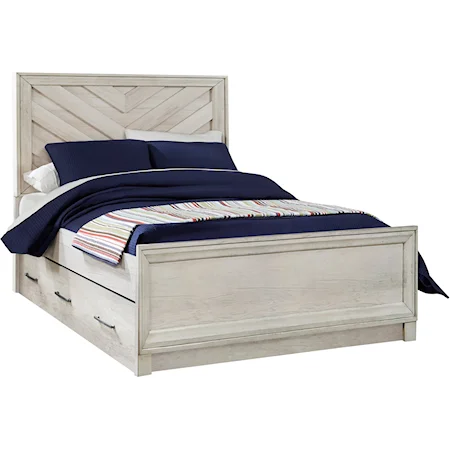 Full Panel Bed with Trundle