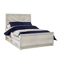 Farmhouse Full Panel Bed with Trundle