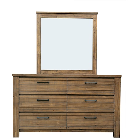 Dresser and Mirror Combo