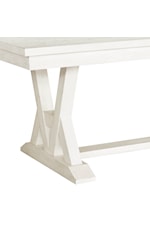 Samuel Lawrence Maggie Valley Farmhouse Trestle Dining Table with Leaf
