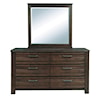 Samuel Lawrence Ruff Hewn Dresser and Mirror