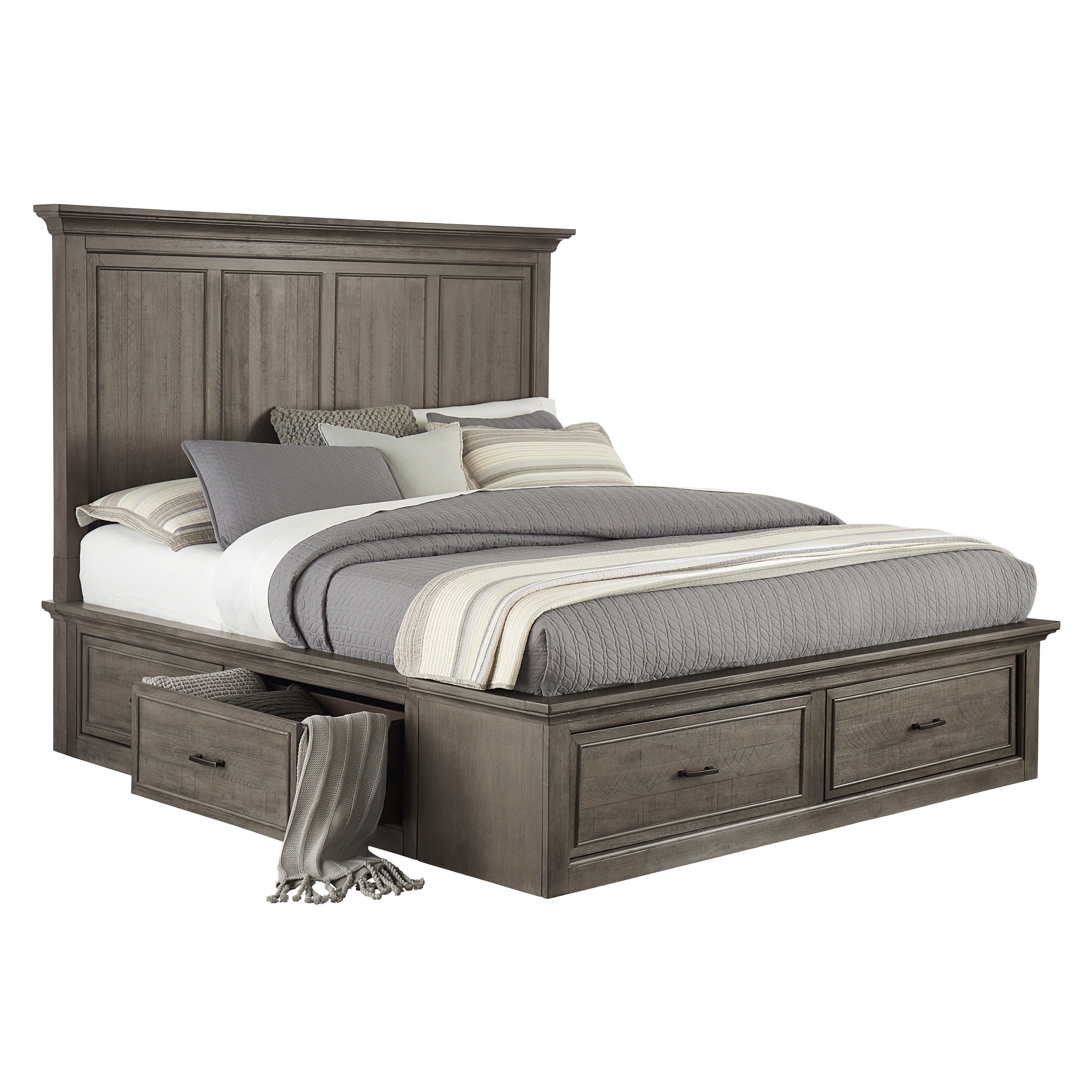 Samuel Lawrence Chatham Park S095BRK1 Transitional Queen Bed with Footboard and Side Storage