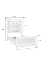 Samuel Lawrence Starlight Glam King Bed with Upholstered Headboard and LED Lighting