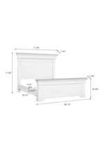 Samuel Lawrence Valley Ridge Farmhouse Queen Panel Bed with LED Lighting