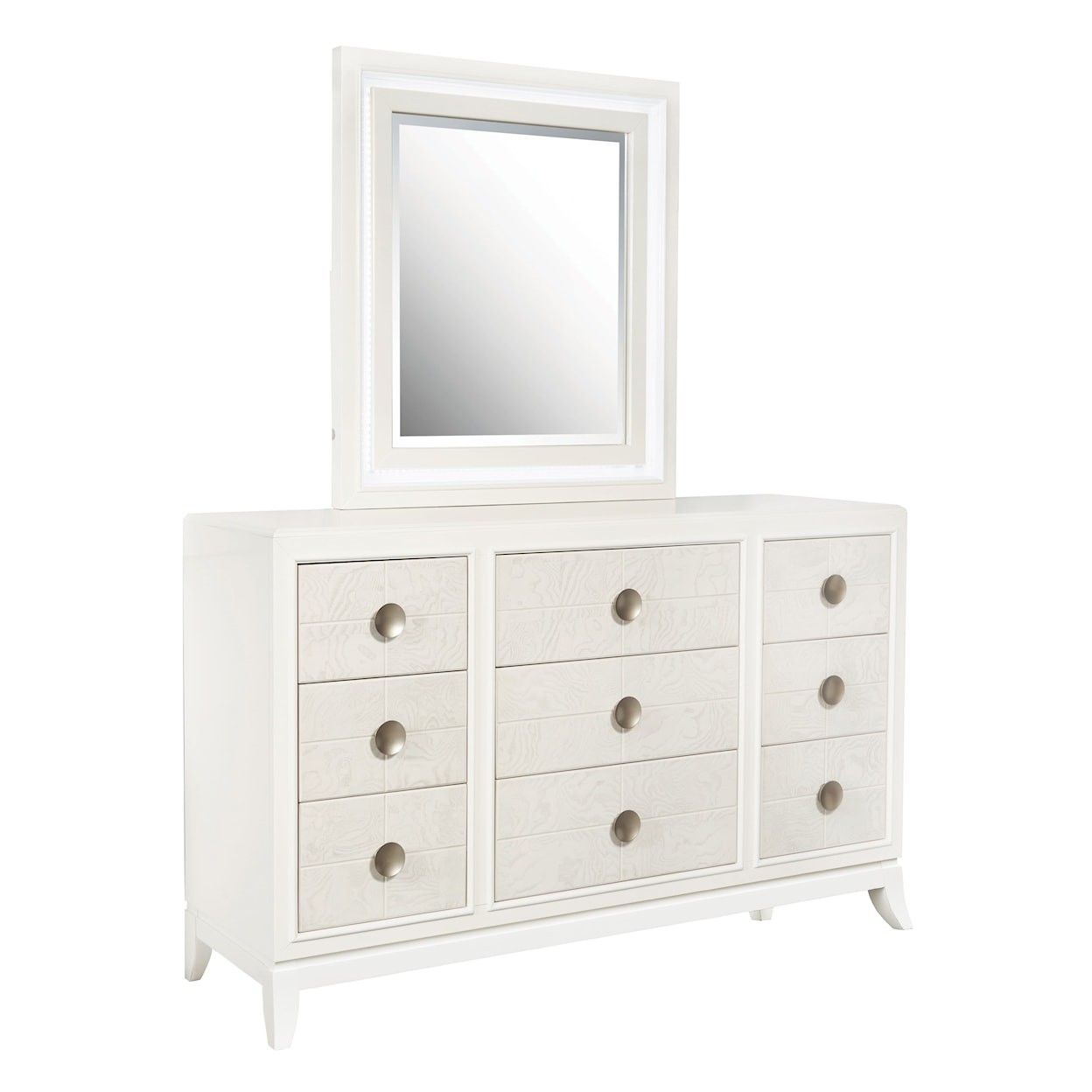 Samuel Lawrence Melrose Dresser Mirror with LED Lights