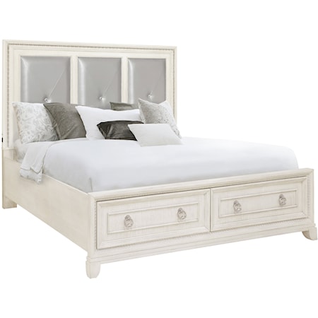 Queen Upholstered Storage Bed