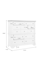 Samuel Lawrence Valley Ridge Farmhouse 5-Drawer Bedroom Chest