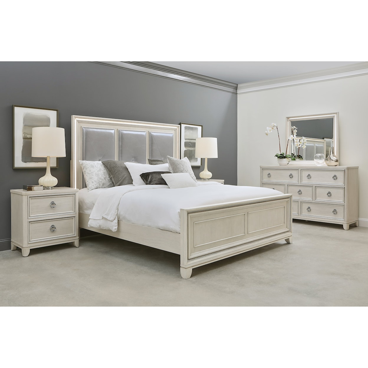 Samuel Lawrence Orleans King Upholstered Panel Bed