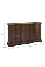 Samuel Lawrence Edington California King Traditional Style Sleigh Headboard and Footboard Bed