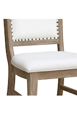 Samuel Lawrence Lawson's Creek Transitional Upholstered Dining Side Chair with Nailhead Trim