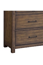 Samuel Lawrence Cambridge Transitional 7-Drawer Dresser with Antique Brass Handles