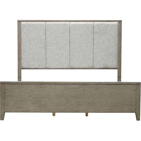 King Panel Bed 6/6 Upholstered Headboard