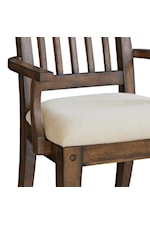 Samuel Lawrence Seneca Transitional Dining Arm Chair with Upholstered Seat