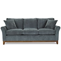 Casual Sofa with Flared Arms and Tapered Legs