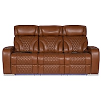 Power Reclining Sofa with Heat and Massage