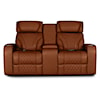 Builtwell K2140 Livorno Nutmeg Power Reclining Loveseat with Console