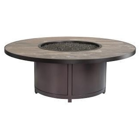 54" Rd. Occ.-Height Fire Table w/Electric