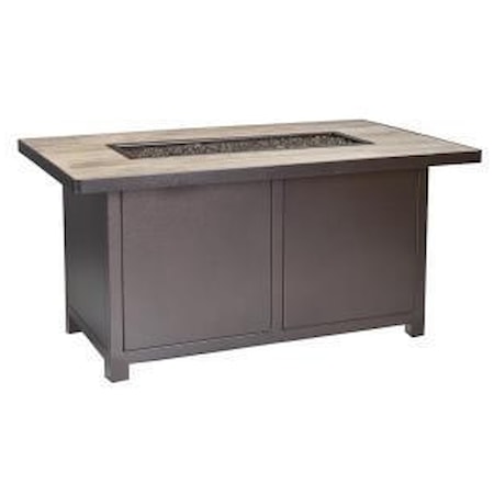 50" x 30" Chat-Height Fire Table w/Electric