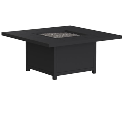 42" Sq. Occ.-Height Firepit w/Ele. Ignition