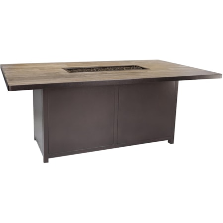 72" Rect. Dining Fire Table w/Elec. Ignition