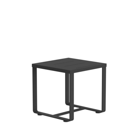 20" Sq. Aluminum Slat-Top Side Table