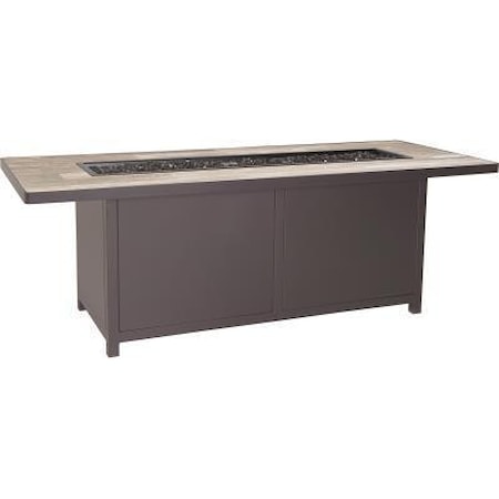 72" x 28" Chat-Height Fire Table w/Electric