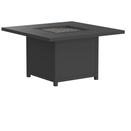 42" Sq. Chat-Height Firepit w/Ele. Ignition