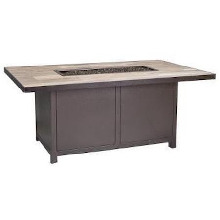 58" x 36" Chat-Height Fire Table w/Electric