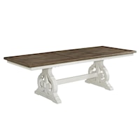 Farmhouse Dining Table with Trestle