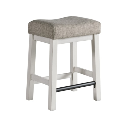 Farmhouse Backless Stool with Cushion Seat