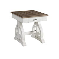 Cottage End Table with Storage