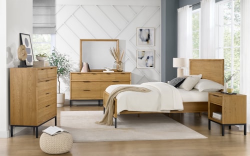 Contemporary 5-Piece King Panel Bedroom Set