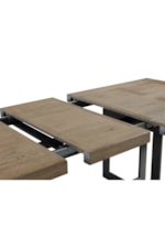 Intercon Eden Rustic Trestle Dining Table with Self-Storing Leaf