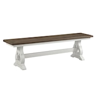 Farmhouse Dining Bench with Wood Seat