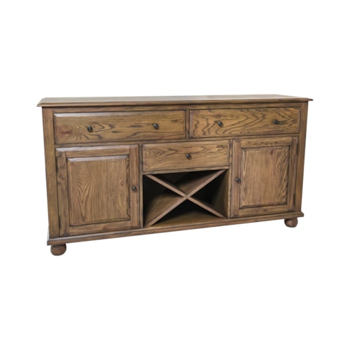 Farmhouse 2-Door Sideboard with Wine Storage