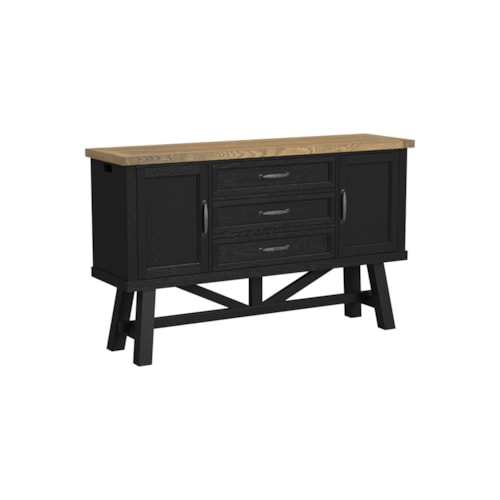 Farmhouse Server with Outlets and USB Ports