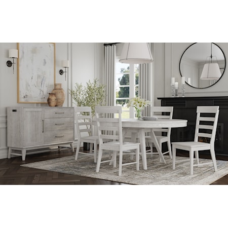 46-65 Sq to Rnd Dining -White