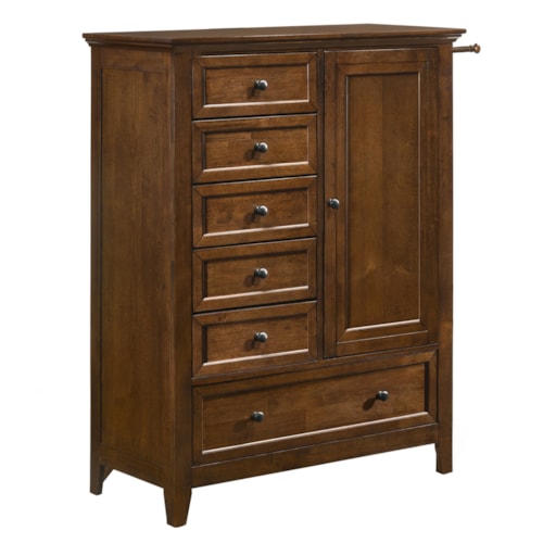 Transitional Youth Chifferobe with 6 Drawers and Interior Storage
