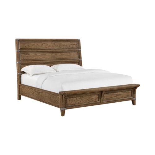 Rustic King Panel Bed with Bench