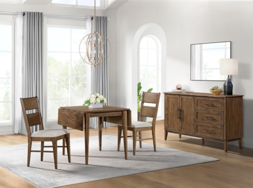 Transitional 3-Piece Drop Leaf Dining Set